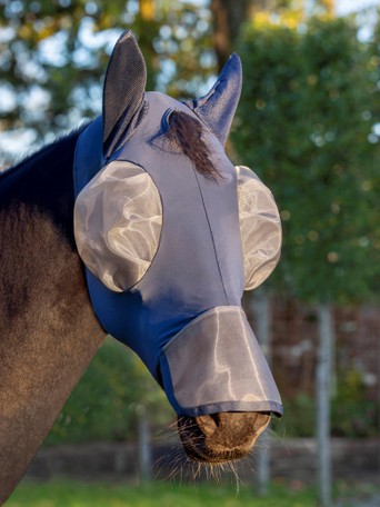 NEW SHETLAND/HORSE/COB/PONY MESH FLY MASK HOOD WITH EARS UV PROTECTION UK 