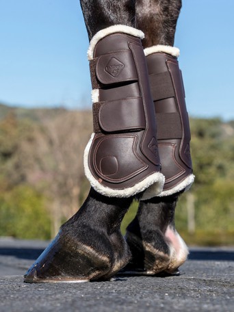 LeMieux CAPELLA Leather EVA Ergonomic FETLOCK SJ ShowJumping Boots Black/Brown 