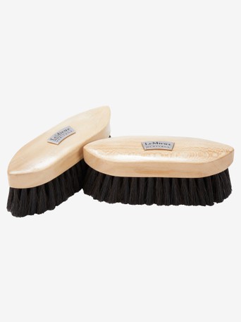 currycomb brush with horsehair Three brushes for horses in black brush for horses with lambskin 